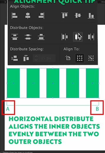 ALIGN your objects the SMART way with this quick tip. #illustrator #graphicdesign #digitaldesign #turorials #tip #quicktips