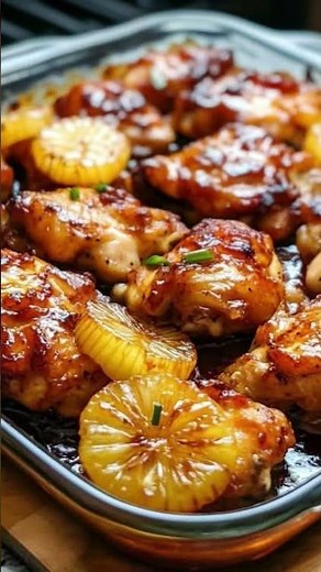 Hawaiian Pineapple Glazed Chicken #comfortfood #food #foodie #cooking #easydinner #familydinner