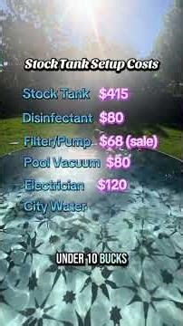 Stock Tank Pool Setup Costs #stocktankpool #stocktank #diypool