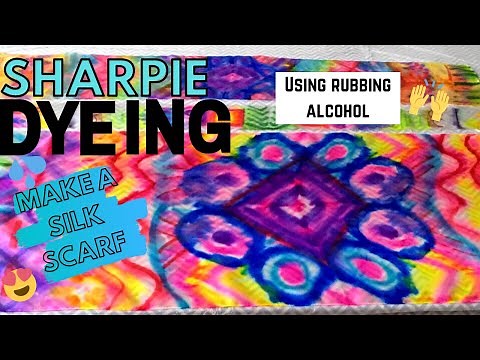 SHARPIE DYEING ON SILK (WITH RUBBING ALCOHOL) | Fabric Dye Techniques | Didsbury Art Studio