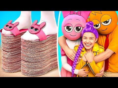 Rumi Becomes A Part Of Sprunki Family 🥺💜 *Make Cardboard House For New Family Members*