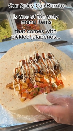 389K views · 510 reactions | Did you know our Spicy Cali Burrito is one of the only menu items that comes with pickled jalapeños? The fresh and spicy flavour of the jalapeños mixed with our Chipotle-seasoned Fries is what gives it such a unique taste  | Guzman y Gomez | Facebook