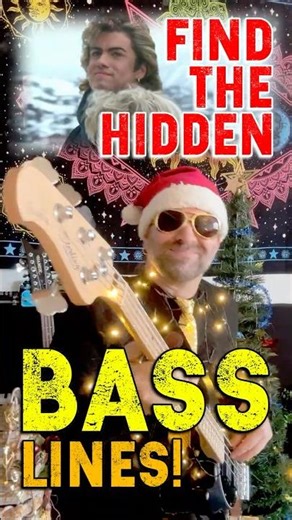 ❓7 Hidden BASSLINES ❓FIND THEM! 🎅 Last christmas & Basslines 🎄⛄ #lastchristmas #bassguitar #bassline