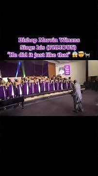 Marvin Winans sings his famous “He did it just like that”#youtube #religion