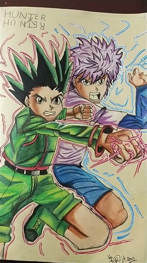 My gon and killua Drawing | Starting of youtube channel