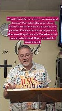 What is the difference between sorrow and despair? Proverbs 13:12 read– Hope deferred makes the h...