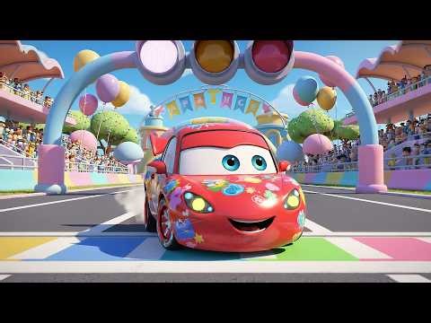 Little Race Car Zooms Zoom Zoom Zoom | Fast Vehicle Songs & Nursery Rhymes