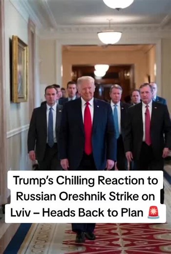 Silent corridor moment in the White House. Trump sees the Oreshnik attack on Lviv and immediately heads back. What’s he planning? 👀 #ukraine🇺🇦 #russia #putin #whitehouse #lviv