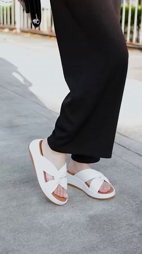 85K views · 356 reactions | The F-MODE Leather-Twist Flatform Slides...