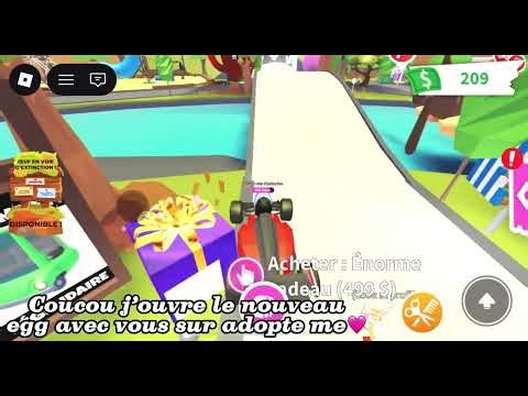 J’ouvre le nouveau egg avec vous sur adopte me