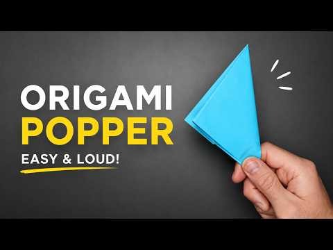 Easy Origami Popper 📄💥 (Loud Paper Popper Tutorial)