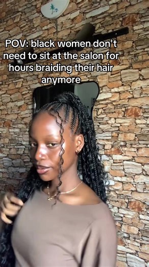 Easy Detachable Braided Ponytail for Black Women