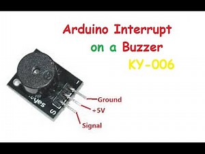 Arduino KY-006 simple interrupt on a buzzer.