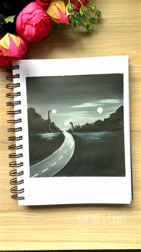 Karthi’s Craft | Painting with just 2 colours #painting #acrylic #easydrawing | Instagram