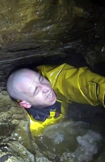 Spelunking Gone Wrong- Man Gets Stuck In Cave As Water Starts To Rise