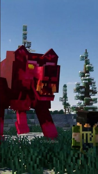 I turned Minecraft's WOLF into a BOSS! #minecraft #minecraftbuilding #shorts