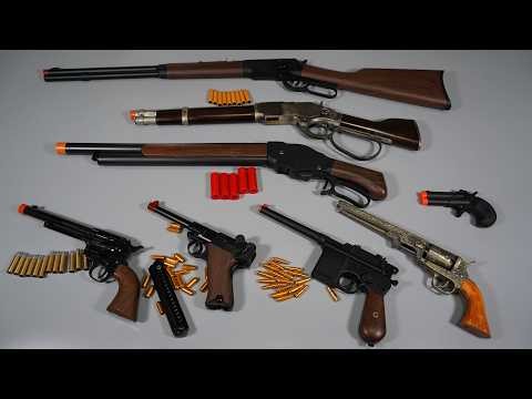 Shell ejecting CowBoy ToyGun AK47 Airsoft RPG7 Nerf Gun - POV Reload - Realistic Toy Guns Collection