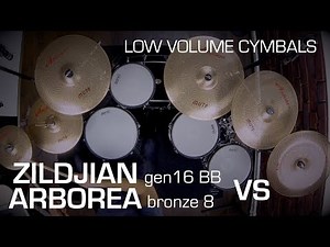 Zildjian Gen16 vs Arborea mute B8 low noise cymbals sound demo comparison