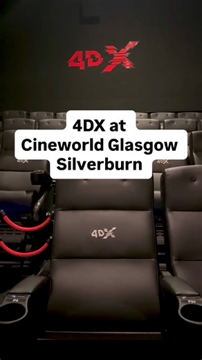 Cineworld Glasgow Silverburn on Instagram: "Wondering what our 4DX is like? 🤔 Experience extreme sensory cinema with stimulating effects like water, wind, scent and strobe lighting, that thrill you in your moving seat. 4DX is Cineworld’s most exhilarating way to watch a film. Don’t forget to: 📏 Check your height before you go in ⛑️ Read the safety regulations ☕️ Drink your hot drinks before you enter #cineworld #cineworldsilverburn #blockbuster #cinema #film #glasgow #silverburn #4dx #immersiv