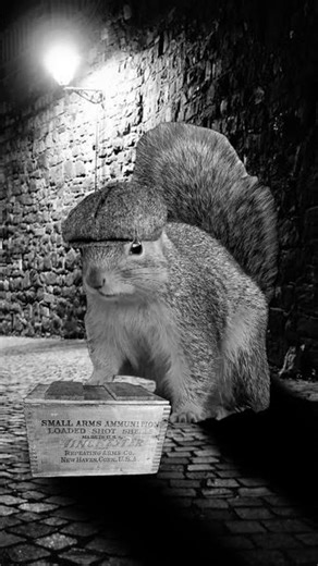 Squirrel with a Red Right Hand - Porch Critter Karaoke #shortvideo #peakyblinders #nickcave