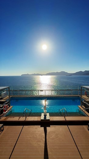 Mediterranean mornings on Silver Ray mean sunlit swimming, an endless horizon, and the kind of stillness guests can only find at sea. | BST Vacations/Blowes & Stewart Travel