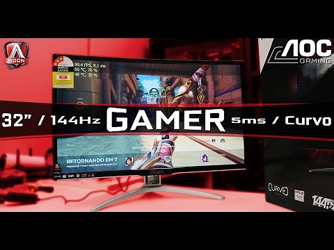 VOCÊ PRECISA DESTE MONITOR! AOC AGON 32" CURVO 144Hz - AG322FCX