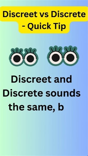 Discreet vs Discrete-Quick Tip#Shorts