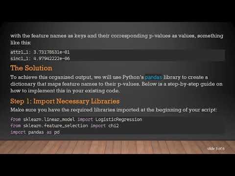 How to Format P-Values in Logistic Regression Output in Python