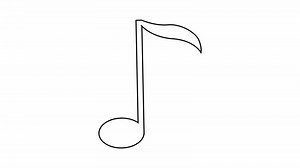 Download animated video of sketches forming musical notes for free