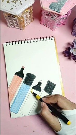 aesthetic notebook Front Page ✨️ 🥀🎨 #notebookideas #shortsvideo #titleart #diy