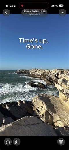 Photos that delete themselves | Ephemeral Trace