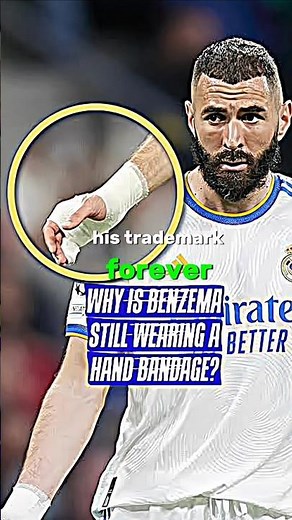 "Why Does Karim Benzema Always Wear That Bandage? The Untold Story Behind His Iconic Look" #shorts