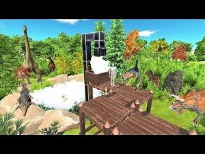 Dinosaur camping Part 2. Build a sturdy camp base! | Animal Revolt Battle Simulator