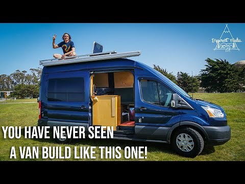 Man lives 5 years in DIY Van! | Unique Ford transit Vanlife tour.