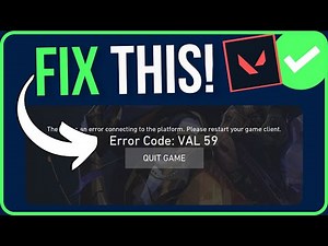 VALORANT ERROR CODE VAL 59 [FIXED] | VAL 59 Error Valorant Problem