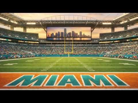 Miami Dolphins Inspired Football Ambience | Golden Hour Crowd Noise (10 Hours, No Commentary)
