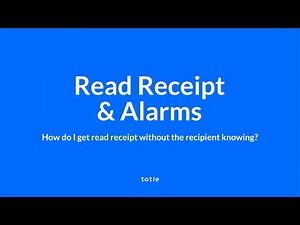 How To Get Read Receipts in Outlook | totle Tutorials