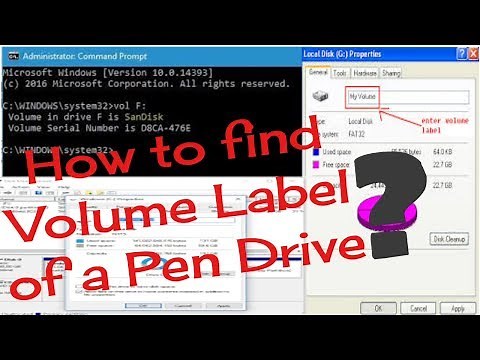 How to find Volume Label of a pen drive?