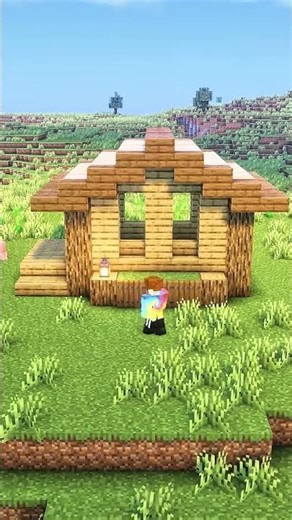 Minecraft Starter House Tutorial 🏡 Easy Survival Build! #minecraft