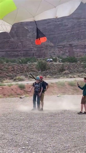 Awesome Tandem BASE Jump Landing!!