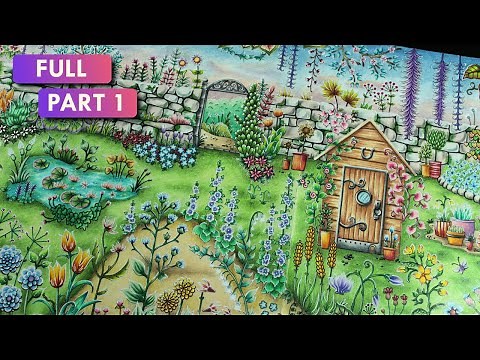 Coloring Tutorial: Walled garden Part 1 | WORLD OF FLOWERS book by Johanna Basford | Prismacolor
