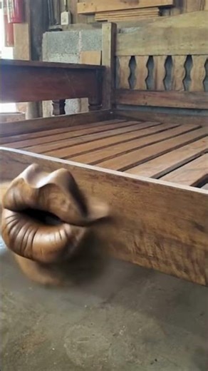 CAMA DE CASAL MADEIRA RÚSTICA