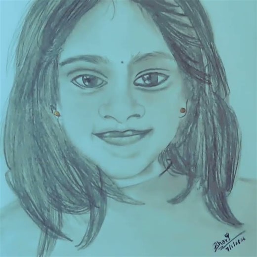 Birthday card .. Pencil sketching- potrait #Birthdaycardideas