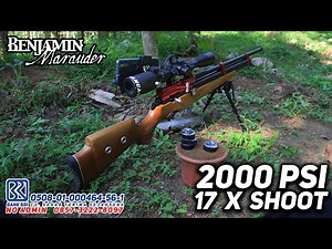 Senapan angin PCP BENJAMIN MARAUDER tabung 38 mm 2000 psi 17 kali tembakan