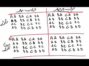 رياضيات سنة اولى جامعي التحليل توفيقي التوفيقة الترتيبة التبديلة الفيديو الرابع