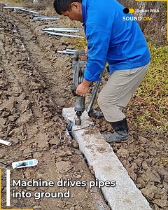 Electric Jackhammer Pipe Driving. #Jackhammer #PipeInstallation | Gizmo Trends