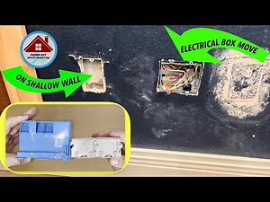 Moving a Receptacle/Outlet on a Shallow Wall DIY