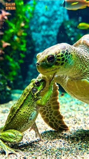 This Little Frog’s Underwater Adventure Will Shock You!😱 #FrogAdventure #AnimalStory #CinematicVideo