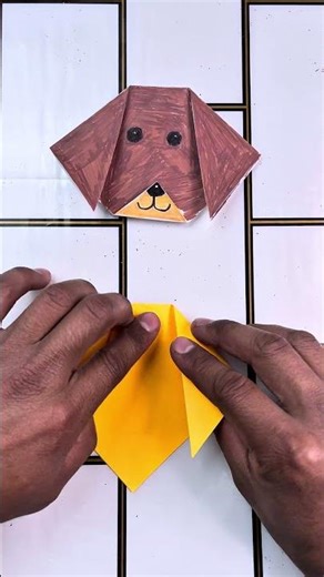Easy Origami Dog 🐶 So Cute! #shorts #diy #asmr