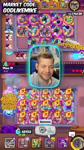 Unbelievable Trillion Damage! Bard vs Genie | Top Deck Showdown in Rush Royale